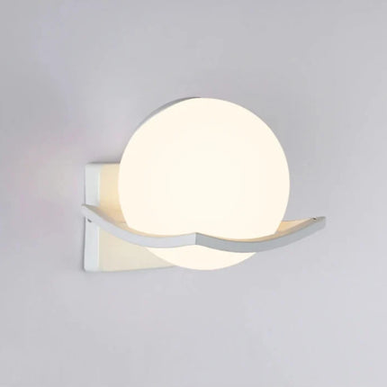 Wall Light with Opal Glass Globe | Modern Minimalist Sconce for Ambient Lighting in Bedrooms and Hallways