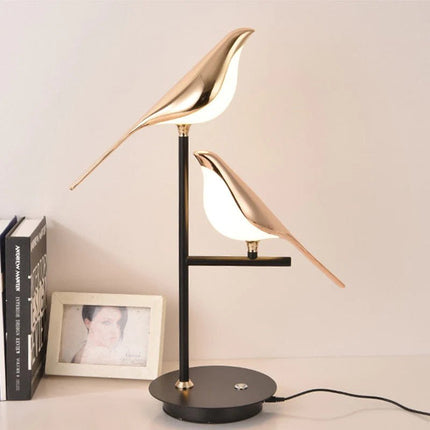 Golden Birdlight Wall Lamp with Unique Bird-Inspired Design | Modern Nordic LED Sconce for Warm Ambient Glow