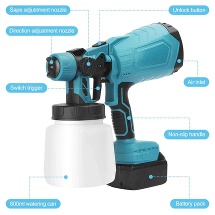 High-Pressure Paint Spray Gun with Adjustable Nozzle | Ergonomic Design for Smooth Finishes