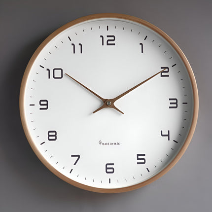 Nordic Wall Clock with Silent Quartz Movement | Minimalist Wood Frame for Timeless Elegance in Any Room