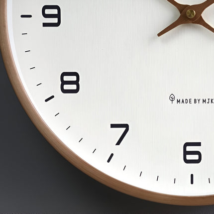 Nordic Wall Clock with Silent Quartz Movement | Minimalist Wood Frame for Timeless Elegance in Any Room