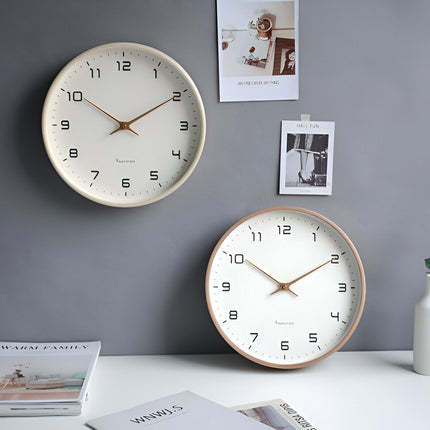 Nordic Wall Clock with Silent Quartz Movement | Minimalist Wood Frame for Timeless Elegance in Any Room