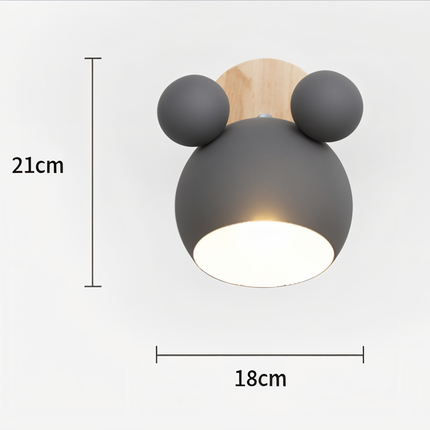 Mouse-Inspired Wall Lamp with Adjustable Pivot Head | Playful Modern Lighting for Kids' Rooms and Reading Nooks