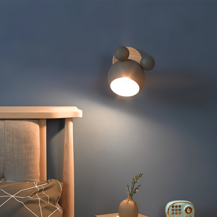 Mouse-Inspired Wall Lamp with Adjustable Pivot Head | Playful Modern Lighting for Kids' Rooms and Reading Nooks