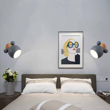 Mouse-Inspired Wall Lamp with Adjustable Pivot Head | Playful Modern Lighting for Kids' Rooms and Reading Nooks