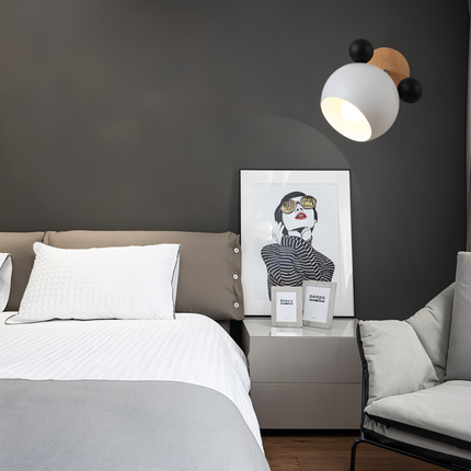Mouse-Inspired Wall Lamp with Adjustable Pivot Head | Playful Modern Lighting for Kids' Rooms and Reading Nooks