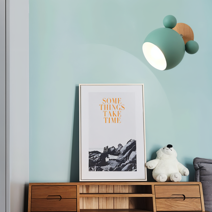 Mouse-Inspired Wall Lamp with Adjustable Pivot Head | Playful Modern Lighting for Kids' Rooms and Reading Nooks