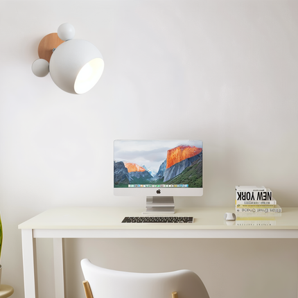 Mouse-Inspired Wall Lamp with Adjustable Pivot Head | Playful Modern Lighting for Kids' Rooms and Reading Nooks