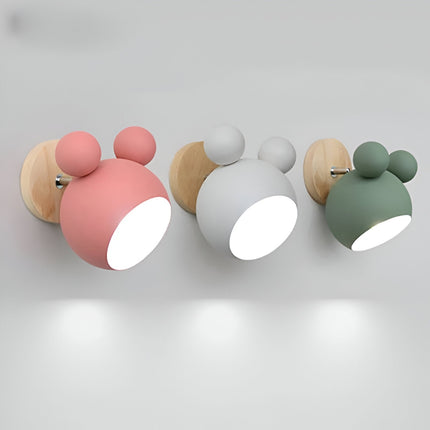 Mouse-Inspired Wall Lamp with Adjustable Pivot Head | Playful Modern Lighting for Kids' Rooms and Reading Nooks