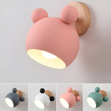 Mouse-Inspired Wall Lamp with Adjustable Pivot Head | Playful Modern Lighting for Kids' Rooms and Reading Nooks