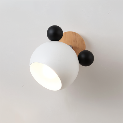 Mouse-Inspired Wall Lamp with Adjustable Pivot Head | Playful Modern Lighting for Kids' Rooms and Reading Nooks