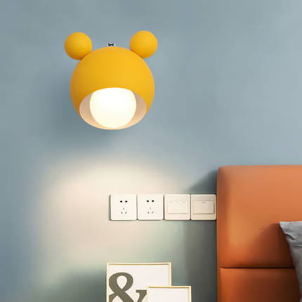 Mouse-Inspired Wall Lamp with Adjustable Pivot Head | Playful Modern Lighting for Kids' Rooms and Reading Nooks