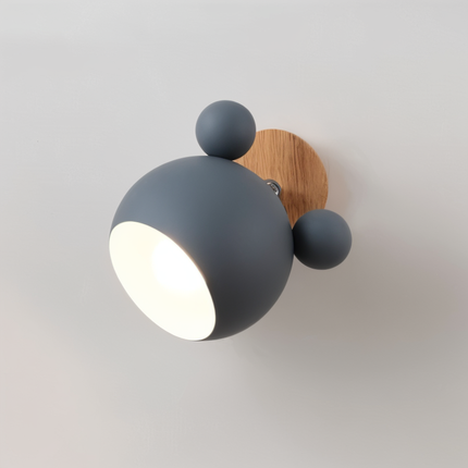 Mouse-Inspired Wall Lamp with Adjustable Pivot Head | Playful Modern Lighting for Kids' Rooms and Reading Nooks
