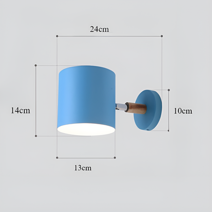Scandinavian Wall Lamp with Adjustable Shade | Soft Pastel Design for Cozy Lighting