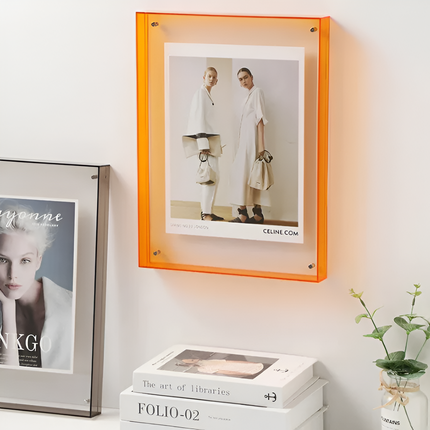 Acrylic Photo Frame with Modern Minimalist Design | Versatile Floating Display for Photos and Art Prints
