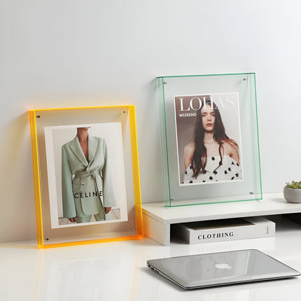 Acrylic Photo Frame with Modern Minimalist Design | Versatile Floating Display for Photos and Art Prints