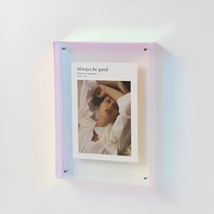 Acrylic Photo Frame with Modern Minimalist Design | Versatile Floating Display for Photos and Art Prints