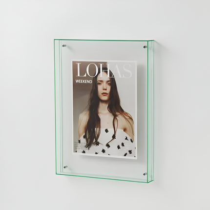 Acrylic Photo Frame with Modern Minimalist Design | Versatile Floating Display for Photos and Art Prints