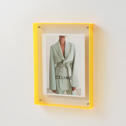 Acrylic Photo Frame with Modern Minimalist Design | Versatile Floating Display for Photos and Art Prints