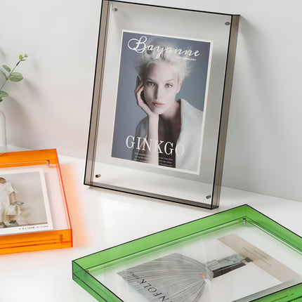 Acrylic Photo Frame with Modern Minimalist Design | Versatile Floating Display for Photos and Art Prints