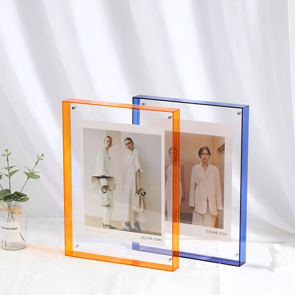 Acrylic Photo Frame with Modern Minimalist Design | Versatile Floating Display for Photos and Art Prints