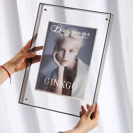 Acrylic Photo Frame with Modern Minimalist Design | Versatile Floating Display for Photos and Art Prints