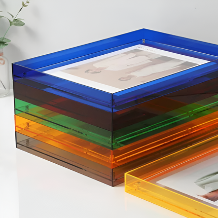 Acrylic Photo Frame with Modern Minimalist Design | Versatile Floating Display for Photos and Art Prints