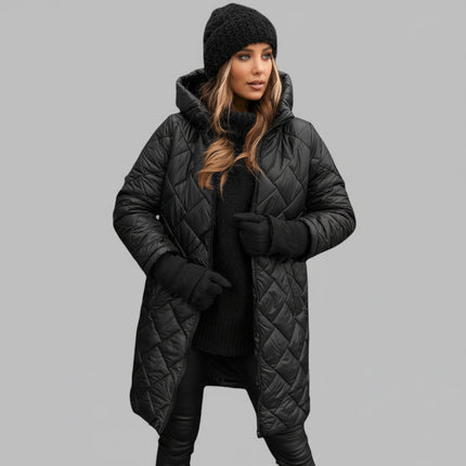 Quilted Hooded Jacket for Cold Weather with Insulated Design | Lightweight Stylish Outerwear for Everyday Comfort