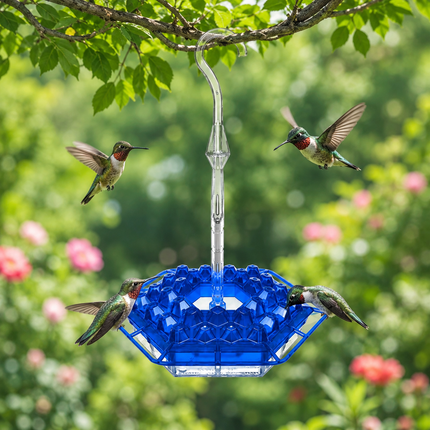 Hummingbird Feeder with Bee Guard and Easy Clean Design | Hexagonal Ports for Attracting Birds Outdoors