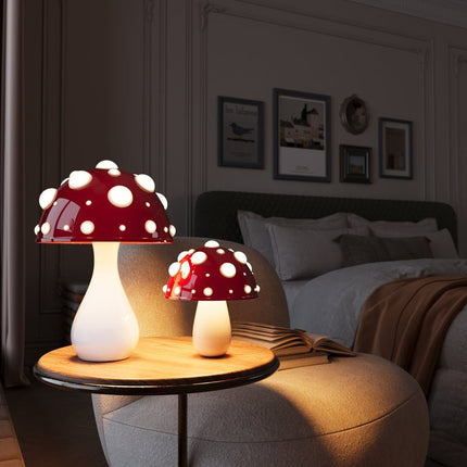 LED Table Lamp with Iconic Amanita Design | Warm Dimmable Glow for Modern and Retro Interiors