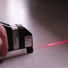 Laser Level Tape Measure Tool, 3 in 1 with Spirit Level, Distance and Angle Measuring for DIY Home Projects and Alignment