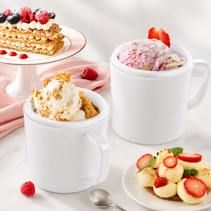 Countertop Ice Cream Maker with Dual Bowl Design | Easy One-Knob Operation for Homemade Desserts