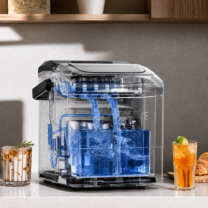 Portable Ice Maker with Fast Ice Production | 9 Cubes in 6 Minutes for Home and Travel