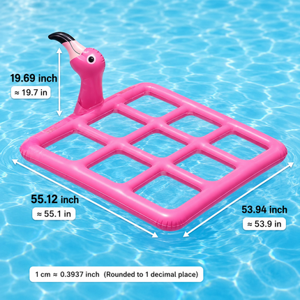 Inflatable Flamingo Pool Float with Tic-Tac-Toe Game | Fun Water Toy for Kids and Adults Summer Parties