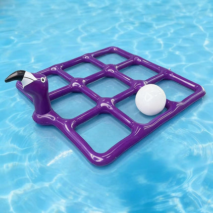 Inflatable Flamingo Pool Float with Tic-Tac-Toe Game | Fun Water Toy for Kids and Adults Summer Parties