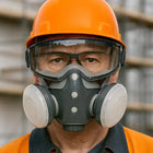 Respirator Mask with Goggles, Reusable Half Face Respirator for Dust, Woodworking Dust Mask with 2 Filters