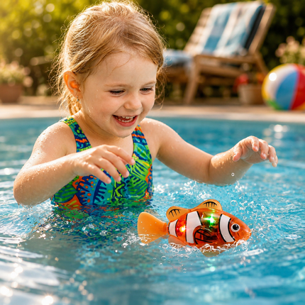 LED Floating Fish Bath Toy for Kids with Colorful Lights | Interactive Water Play for Fun Bath Time