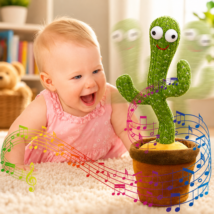 Interactive Singing Cactus Toy with Dancing Movements | Plush Repeating Toy for Fun Engagement