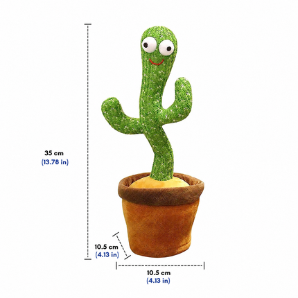 Interactive Singing Cactus Toy with Dancing Movements | Plush Repeating Toy for Fun Engagement