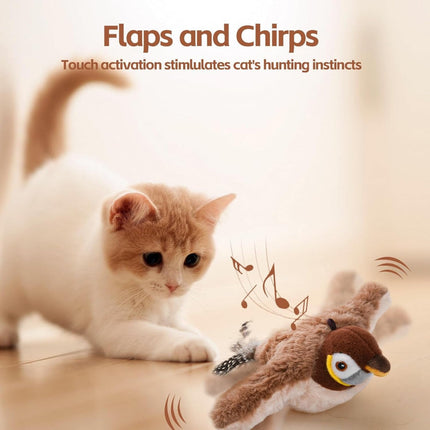 Interactive Bird Toy for Cats with Realistic Sounds | Rechargeable Fun for Active Play and Hunting Instincts