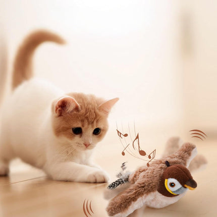 Interactive Bird Toy for Cats with Realistic Sounds | Rechargeable Fun for Active Play and Hunting Instincts