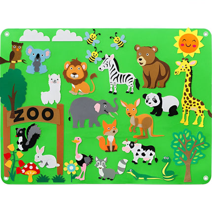 Interactive Kids Wall Art Felt Board with Creative Themes | Spark Imagination and Develop Skills in Young Children