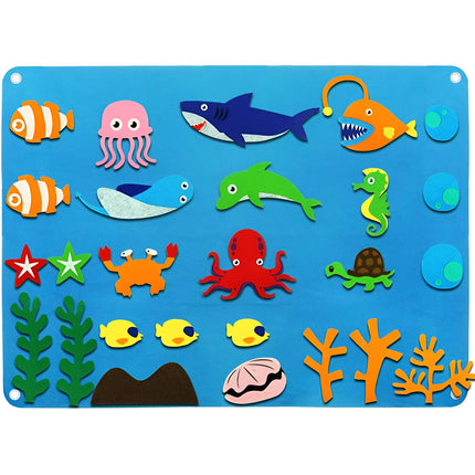 Interactive Kids Wall Art Felt Board with Creative Themes | Spark Imagination and Develop Skills in Young Children