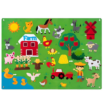 Interactive Kids Wall Art Felt Board with Creative Themes | Spark Imagination and Develop Skills in Young Children
