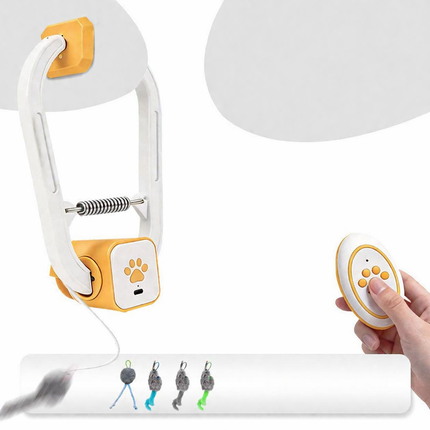 Interactive Cat Toy with USB Rechargeable Teaser String | Engaging Play for Indoor Feline Fun