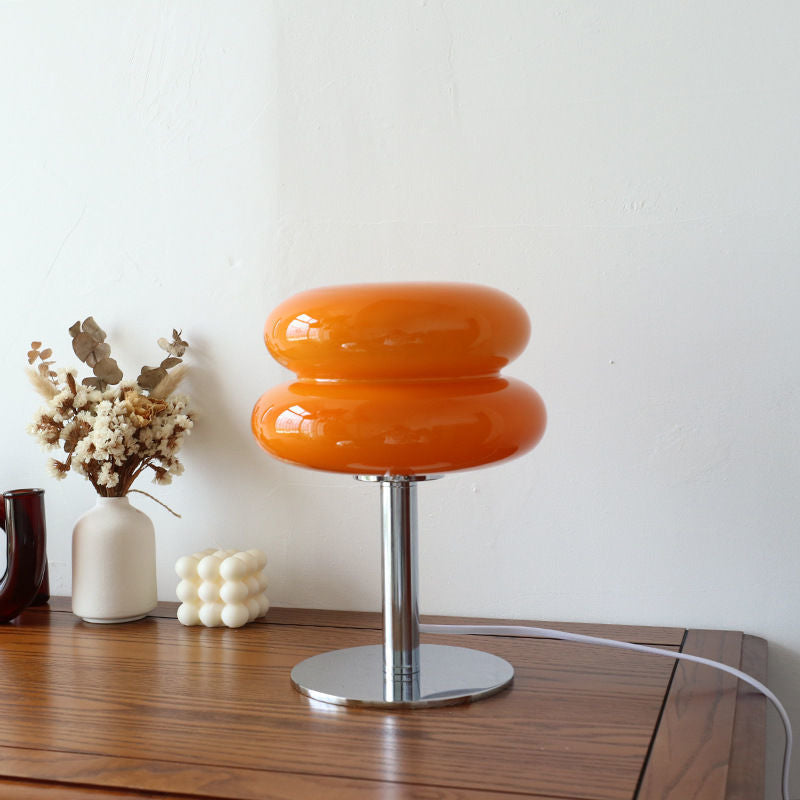 Italian Designer | Table Lamp with Soft LED Glow & Elegant Glass Shade | Modern Accent Light for Cozy Ambiance 4