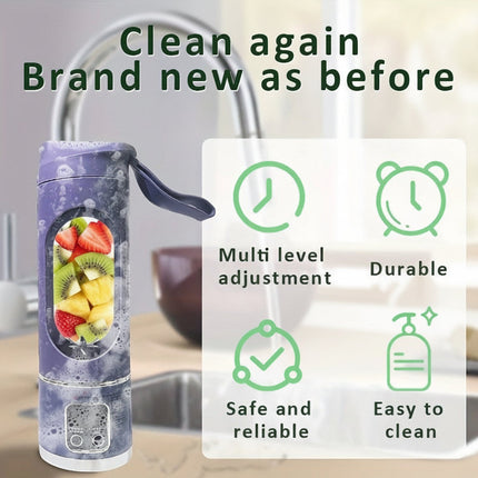 Portable Blender Cup with USB Rechargeable Battery | Compact Juicer for Smoothies and Juice On-the-Go