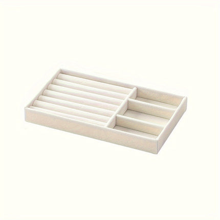 Stackable Jewelry Organizer Tray Set with Multi-Section Design | Space-Saving Storage for Rings, Earrings, and Necklaces
