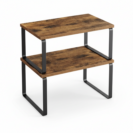 Expandable Kitchen Cabinet Shelf Organizer with Heavy Duty Support | Space-Saving Metal Racks for Smart Storage