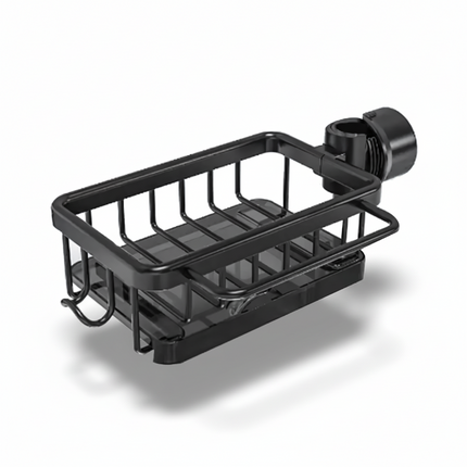 Kitchen Sink Organizer with Fast-Drain Design | Rustproof Aluminum Storage for Cleaning Tools and Sponges